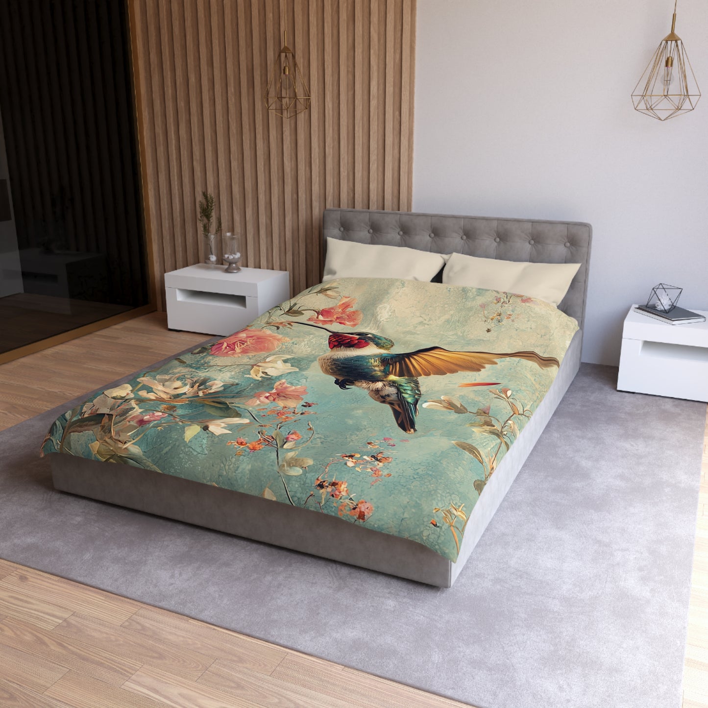 Beautiful Hummingbird  - Microfiber Duvet Cover USA and UK