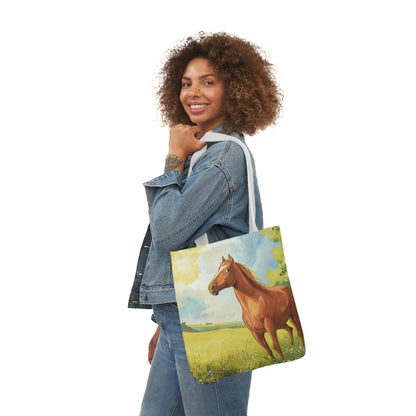 Horse #1 Polyester Canvas Tote Bag (AOP)