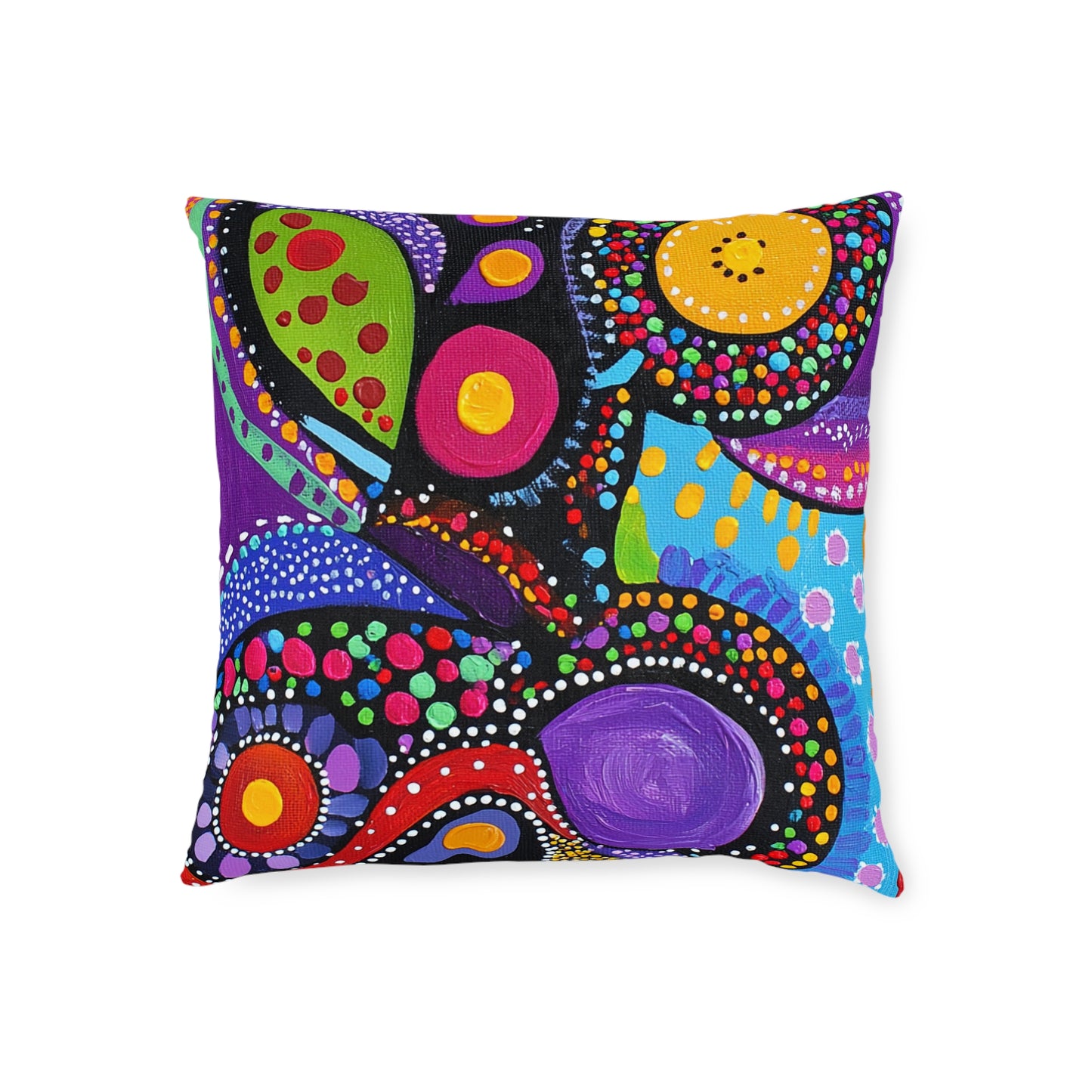 Traditional Aboriginal 4 - Square Pillow - UK