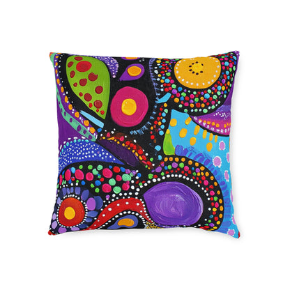 Traditional Aboriginal 4 - Square Pillow - UK