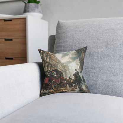 London Then and Now - Square Pillow - UK
