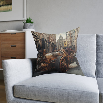 Industrial-Style Car 2 - Square Cushion - Steampunk Home Decor UK