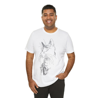 Cat Silhouette #5 - Unisex Jersey Short Sleeve Tee