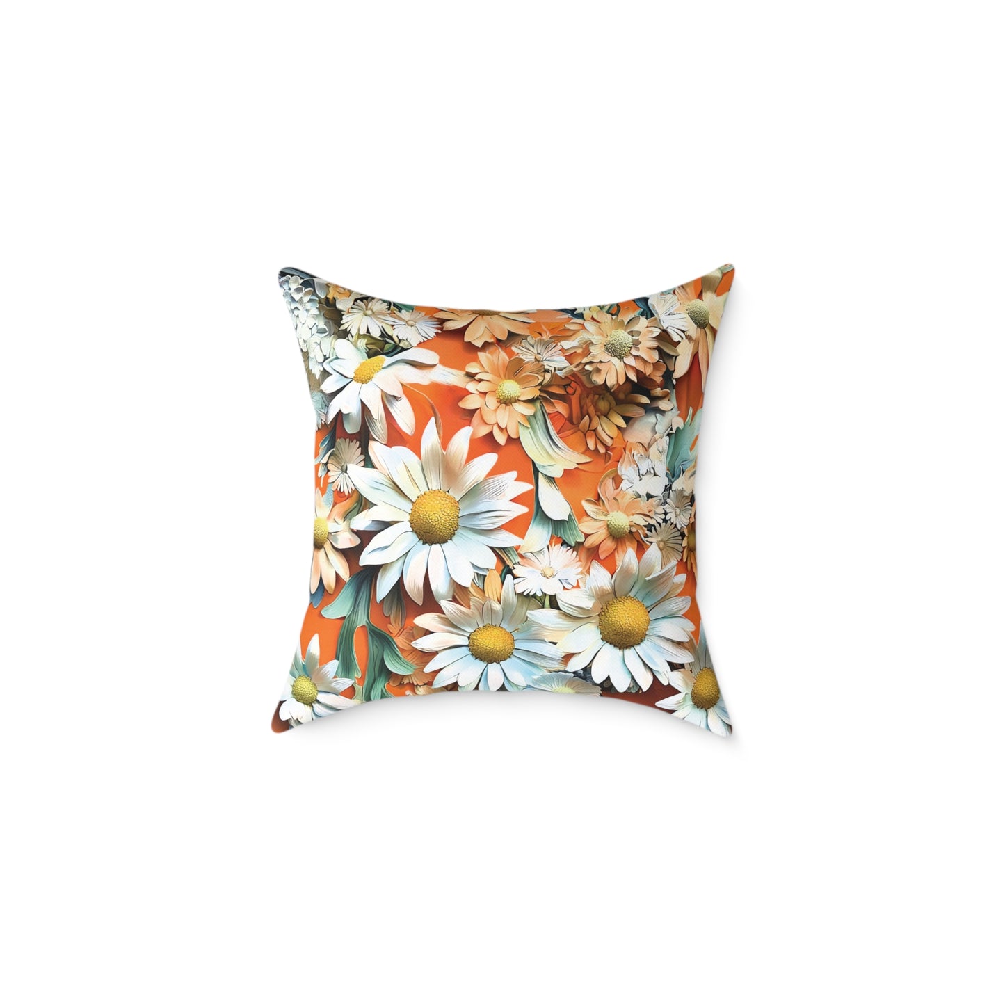**Daisy Chinoiseries - Square Poly Canvas Pillow UK