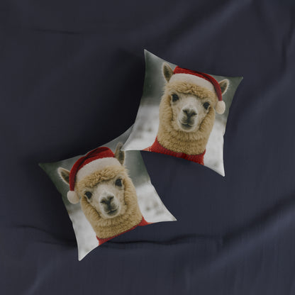 Christmas Alpaca Square Cushion - UK