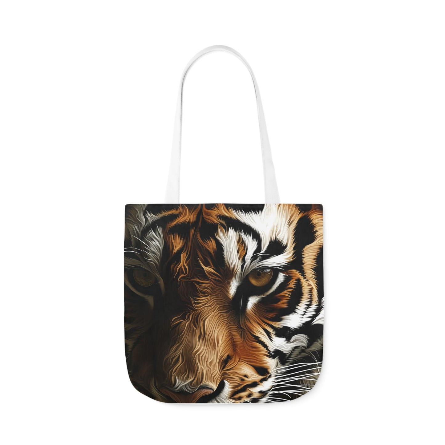 Tiger - Polyester Canvas Tote Bag (AOP)