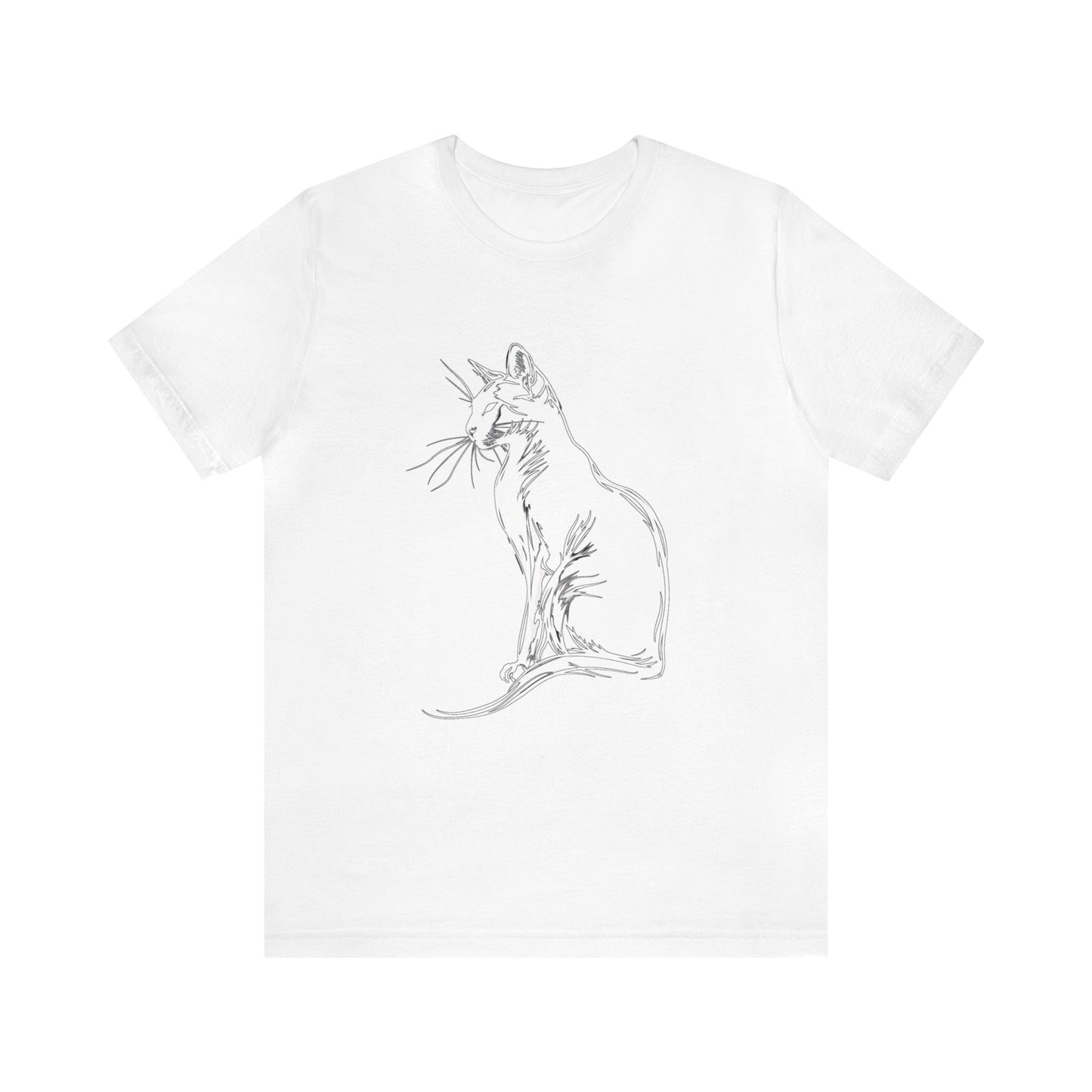 Cat Silhouette #6 - Unisex Jersey Short Sleeve Tee