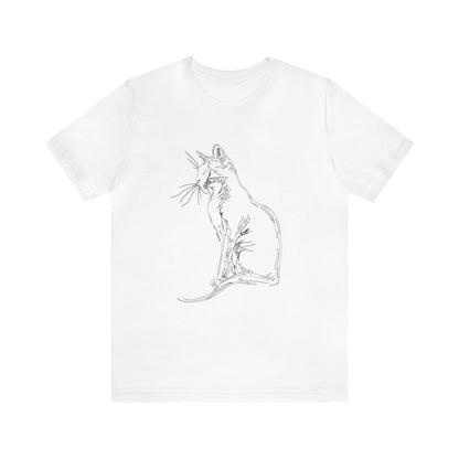 Cat Silhouette #6 - Unisex Jersey Short Sleeve Tee