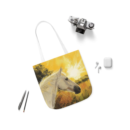 Horse #3 Polyester Canvas Tote Bag (AOP)
