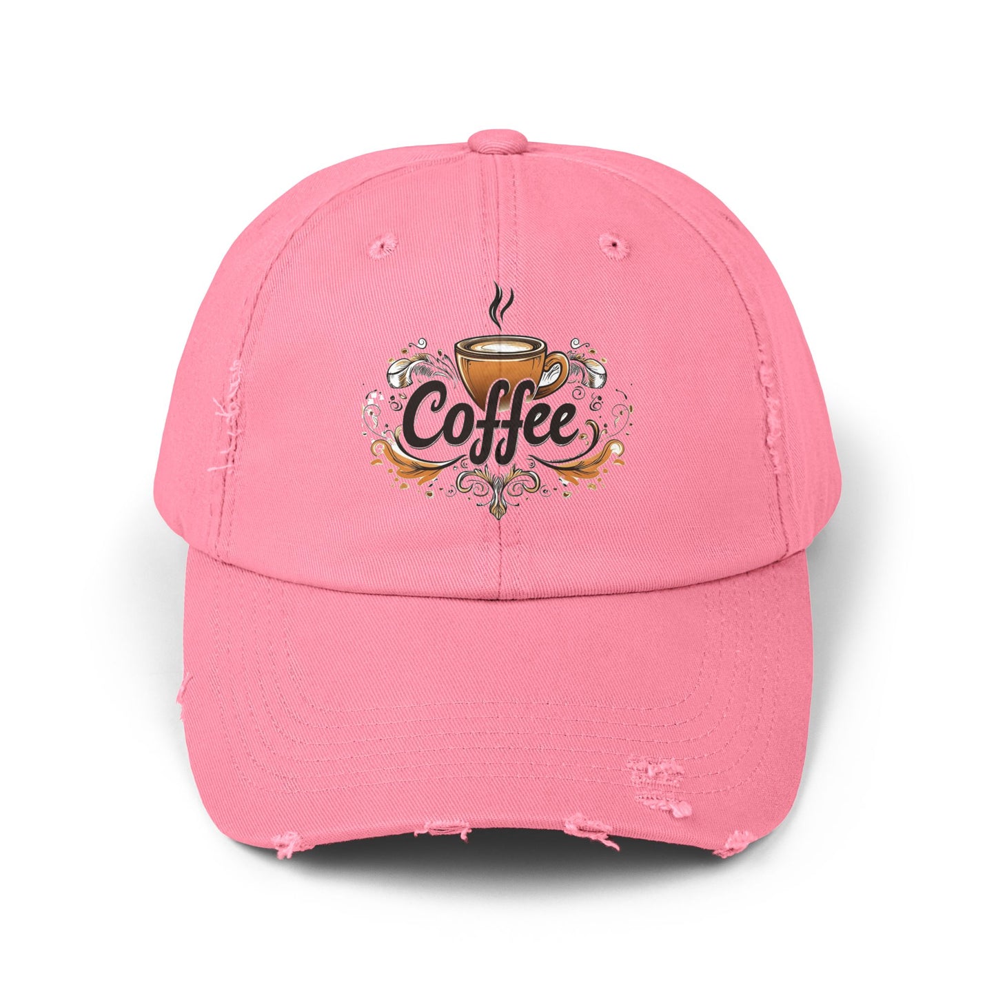 Vintage Style Hat 2 for Coffee Lovers - Unisex Distressed Coffee Cap - USA