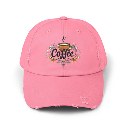 Vintage Style Hat 2 for Coffee Lovers - Unisex Distressed Coffee Cap - USA