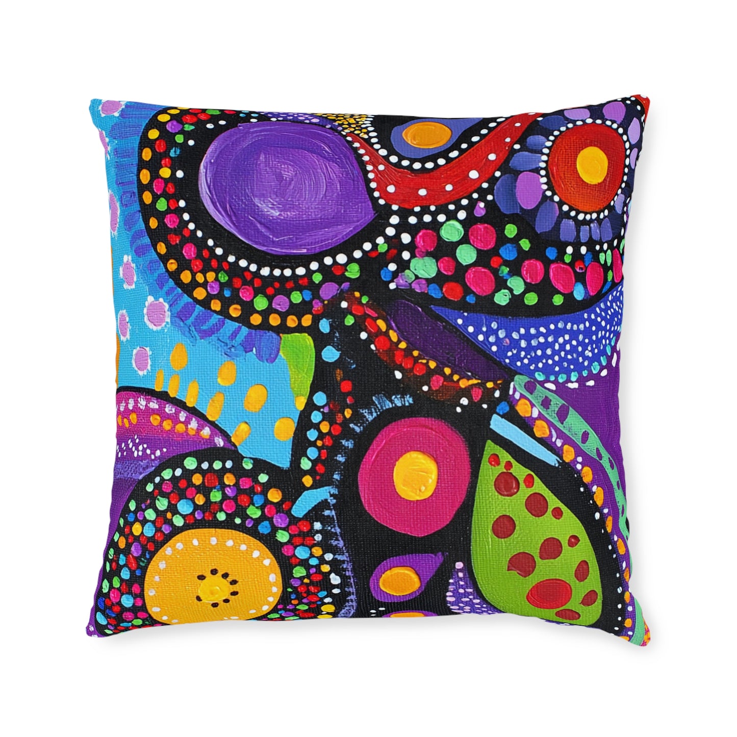 Traditional Aboriginal 4 - Square Pillow - UK