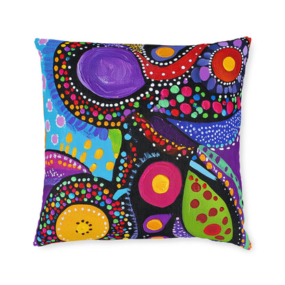 Traditional Aboriginal 4 - Square Pillow - UK