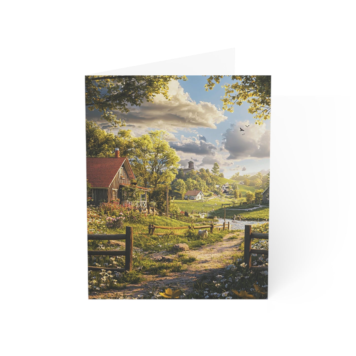 Pretty English Countryside 3 - Greeting Cards - Set of 1, 10, 30, or 50pcs for All Occasions - USA
