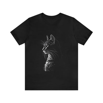 Cat Silhouette #2 - Unisex Jersey Short Sleeve Tee