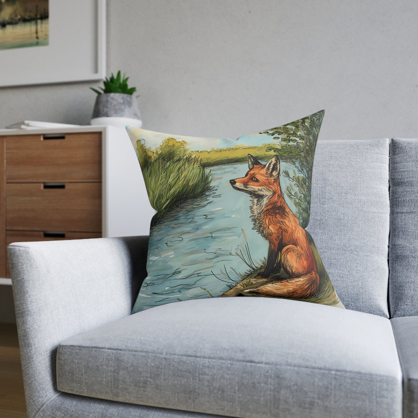 Fox 2 - Square Pillow - UK