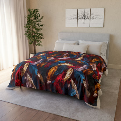 Chinoiseries Feathers - Soft Polyester Blanket