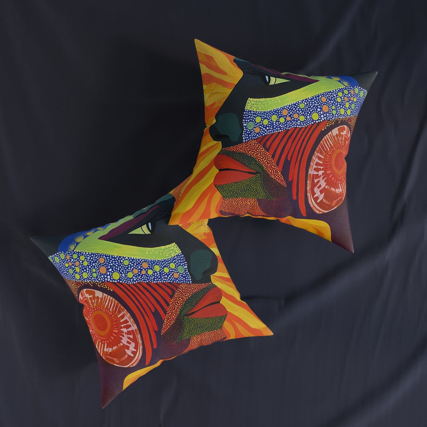 Traditional Aboriginal 3 - Square Pillow - UK