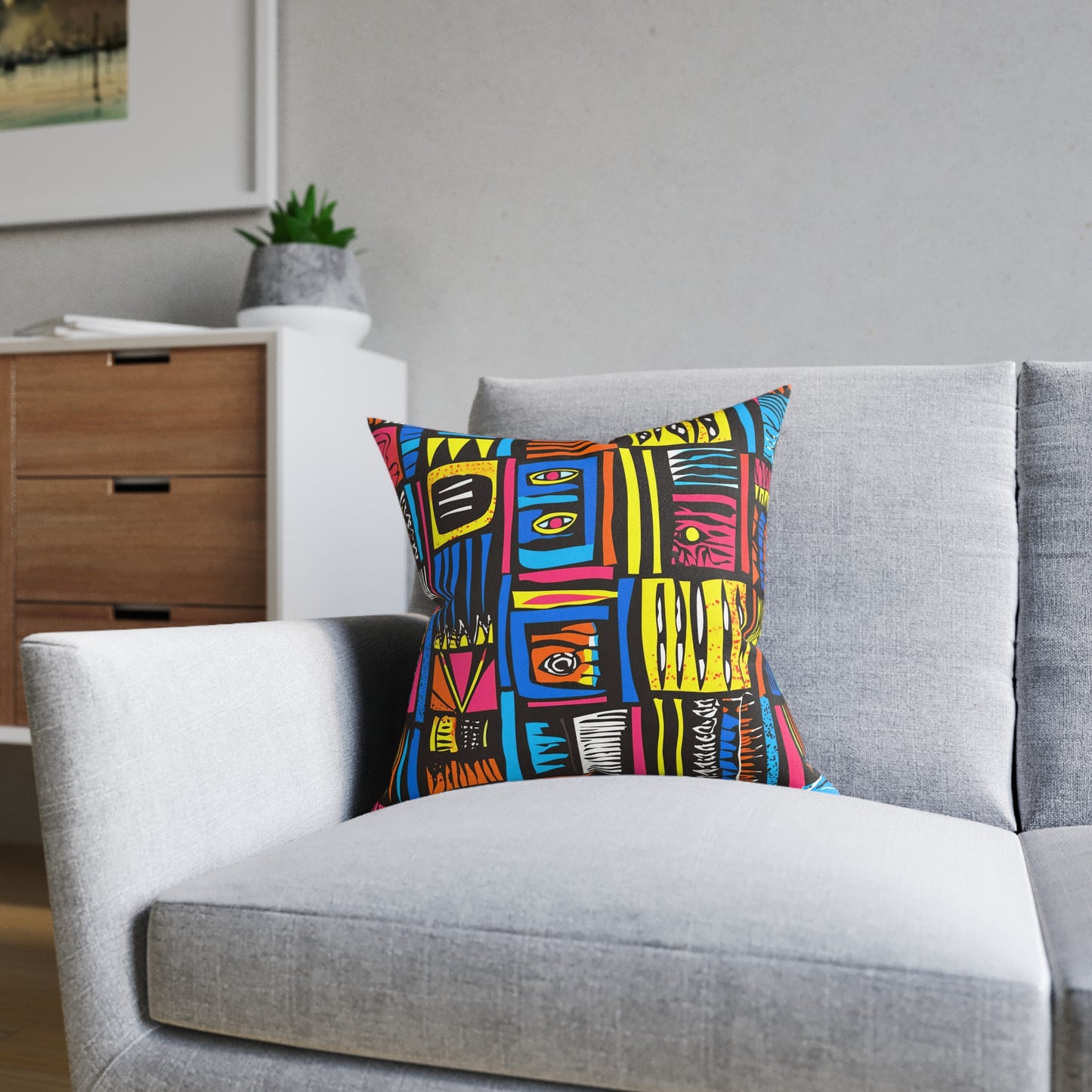 African 1 - Square Pillow - UK