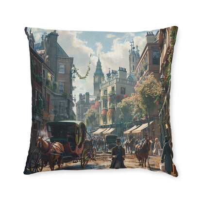 London Then and Now 2 - Square Pillow - UK