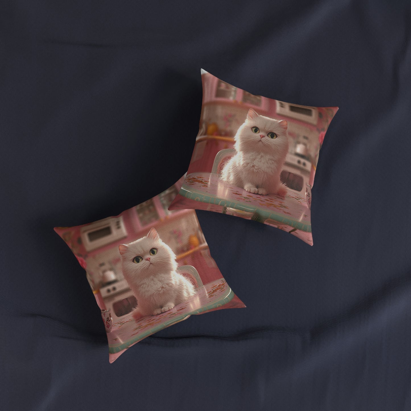 Cute Kitty Square Pillow UK