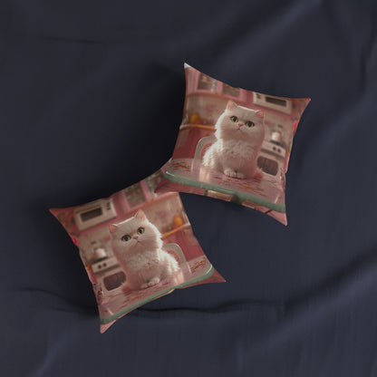 Cute Kitty Square Pillow UK