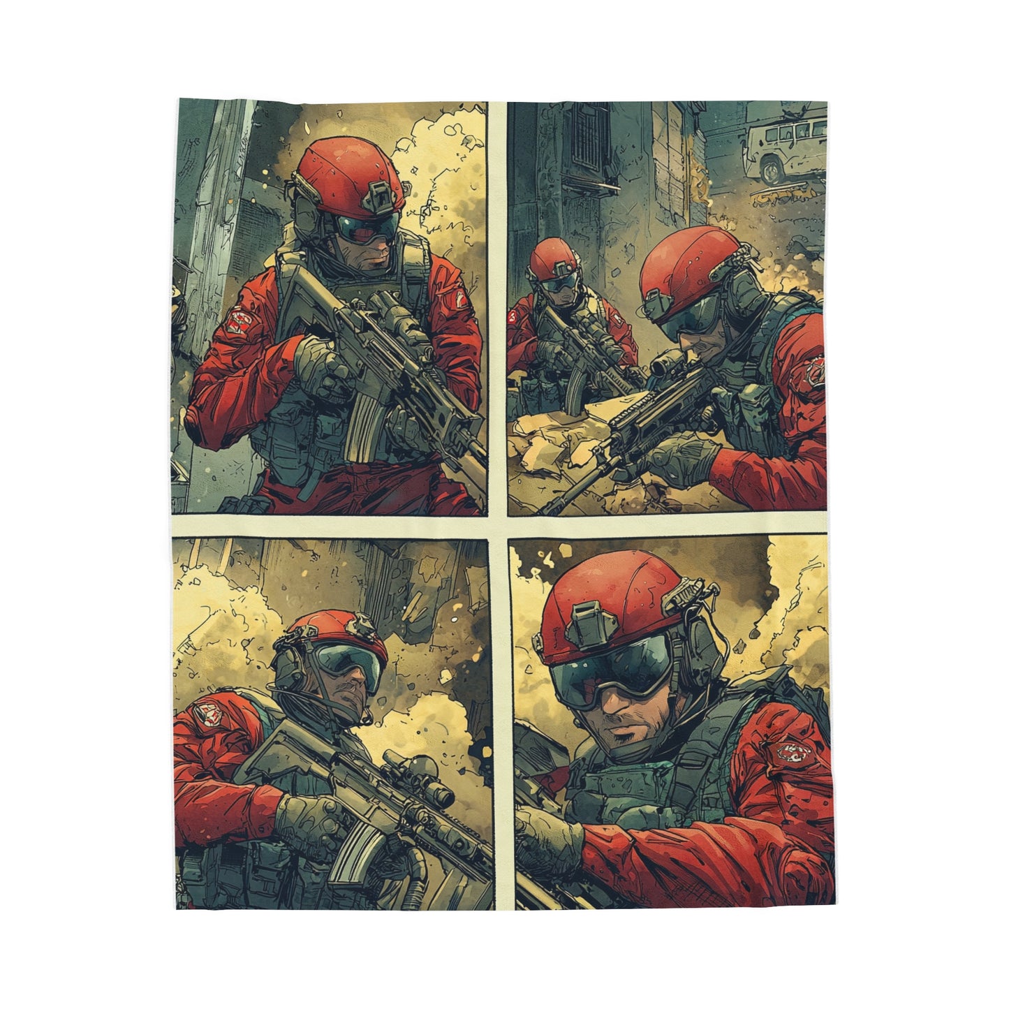 Special Forces Comic Cover  - Velveteen Plush Blanket USA