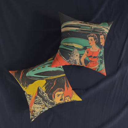 1950's Space Comic - Square Cushion - Space Home Decor UK