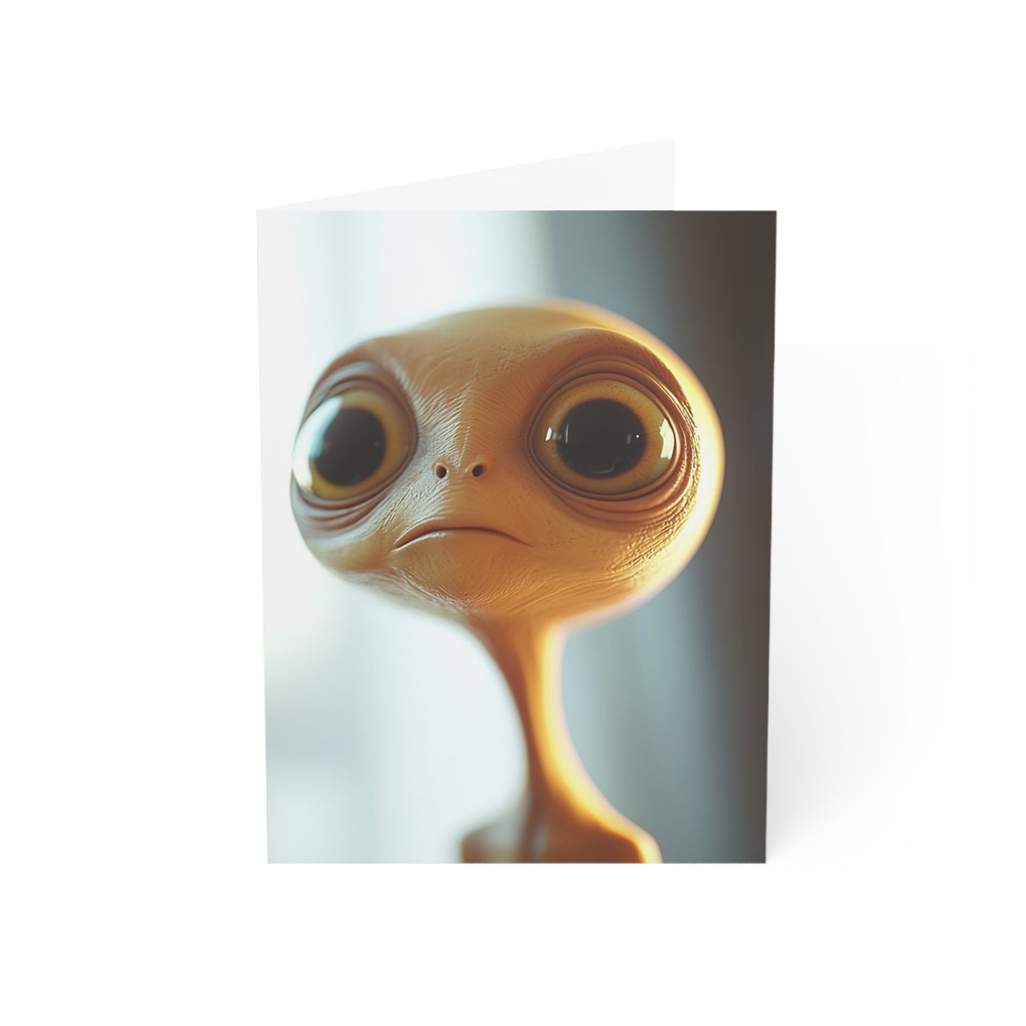 Sad Little Alien Greeting Cards - Set of 1, 10, 30, or 50pcs for All Occasions - USA