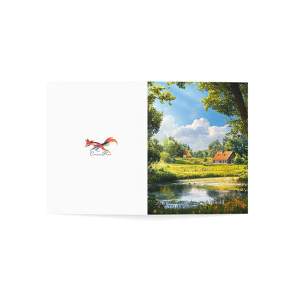 Pretty English Countryside 2 - Greeting Cards - Set of 1, 10, 30, or 50pcs for All Occasions - USA