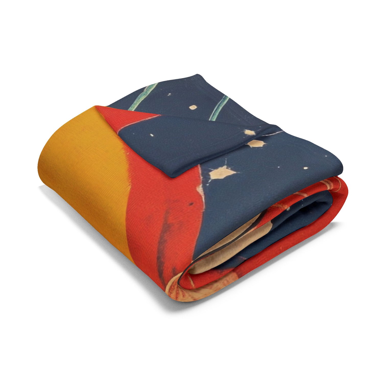 Retro Space Adventure Fleece Blanket 5 - Cosy Gift for Sci-Fi Lovers UK