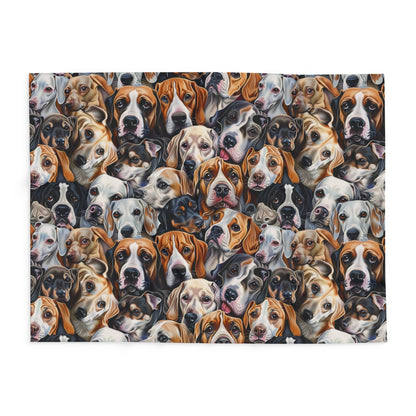 Dog Collage #1 Arctic Fleece Blanket - UK, EU