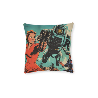 1950's Space Comic 2 - Square Cushion - Space Home Decor UK