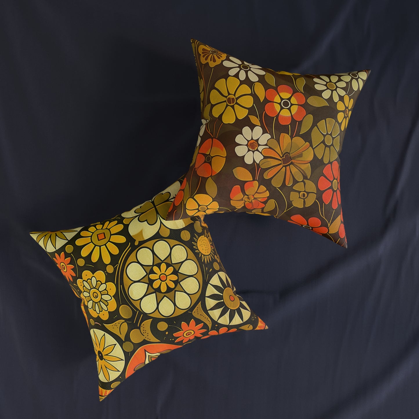 1960's Retro 3 - Square Pillow - UK