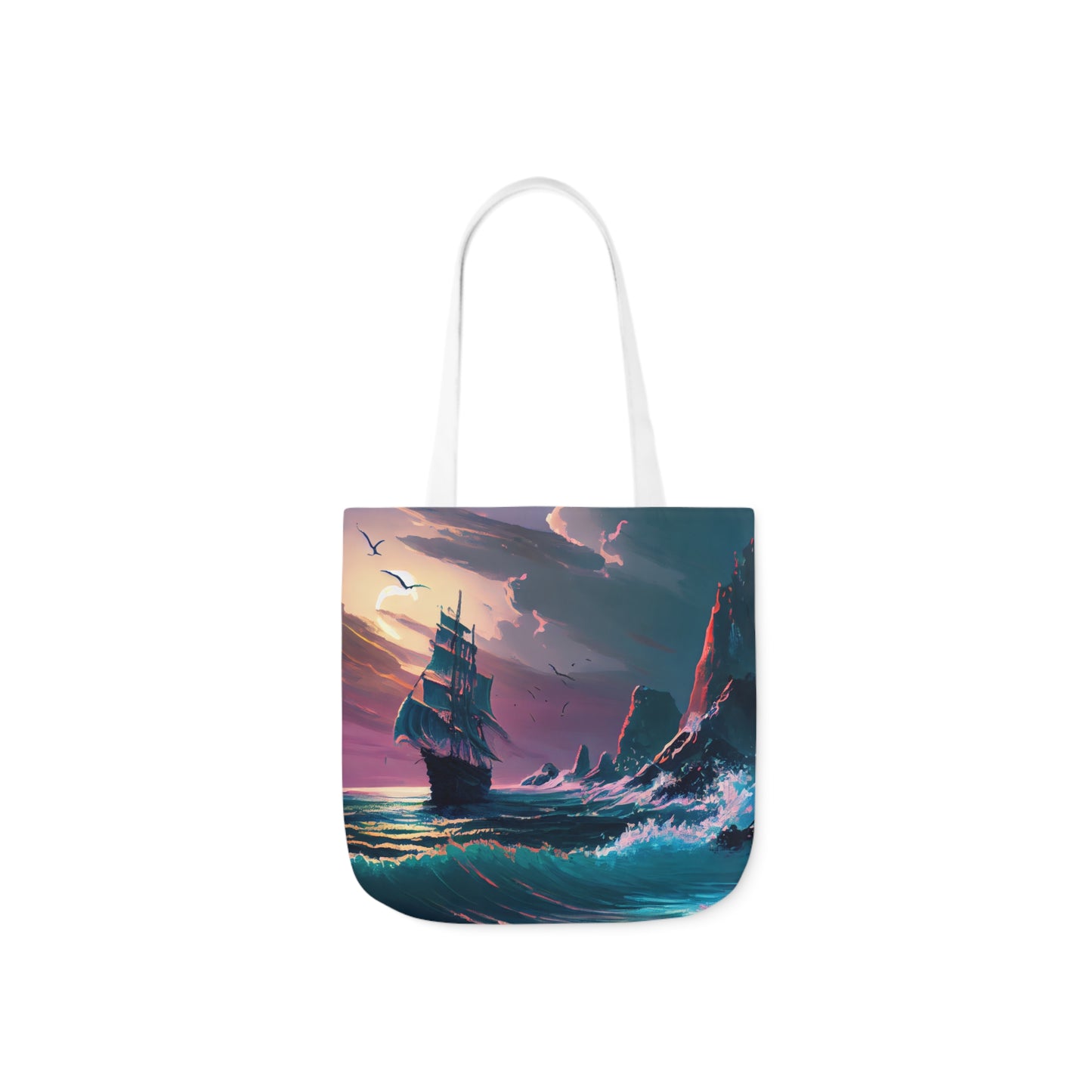 Seascape #5 - Polyester Canvas Tote Bag (AOP)