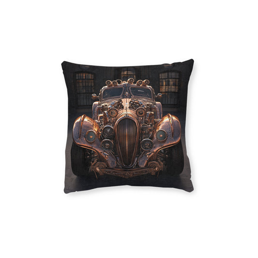 Industrial-Style Car - Square Cushion - Steampunk Home Decor UK