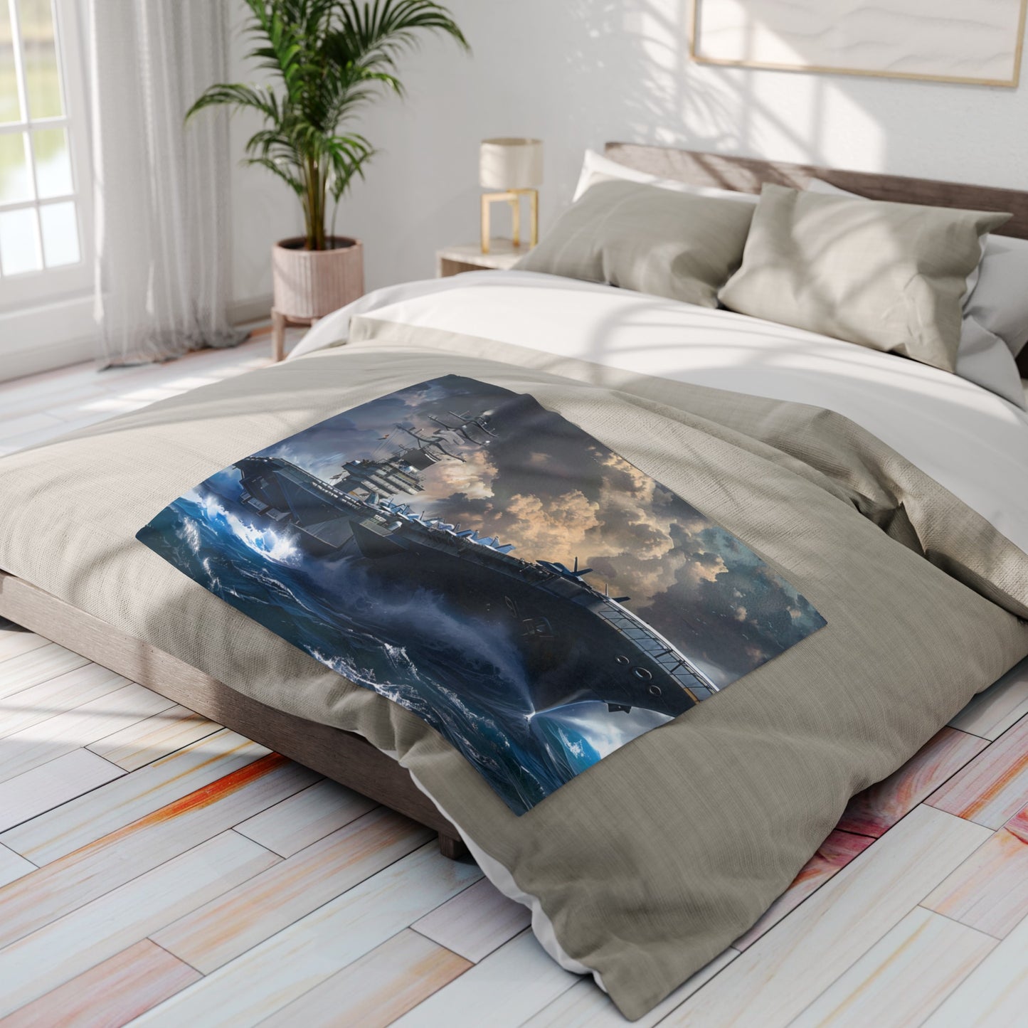 Aircraft Carrier 2 Arctic Fleece Blanket - USA