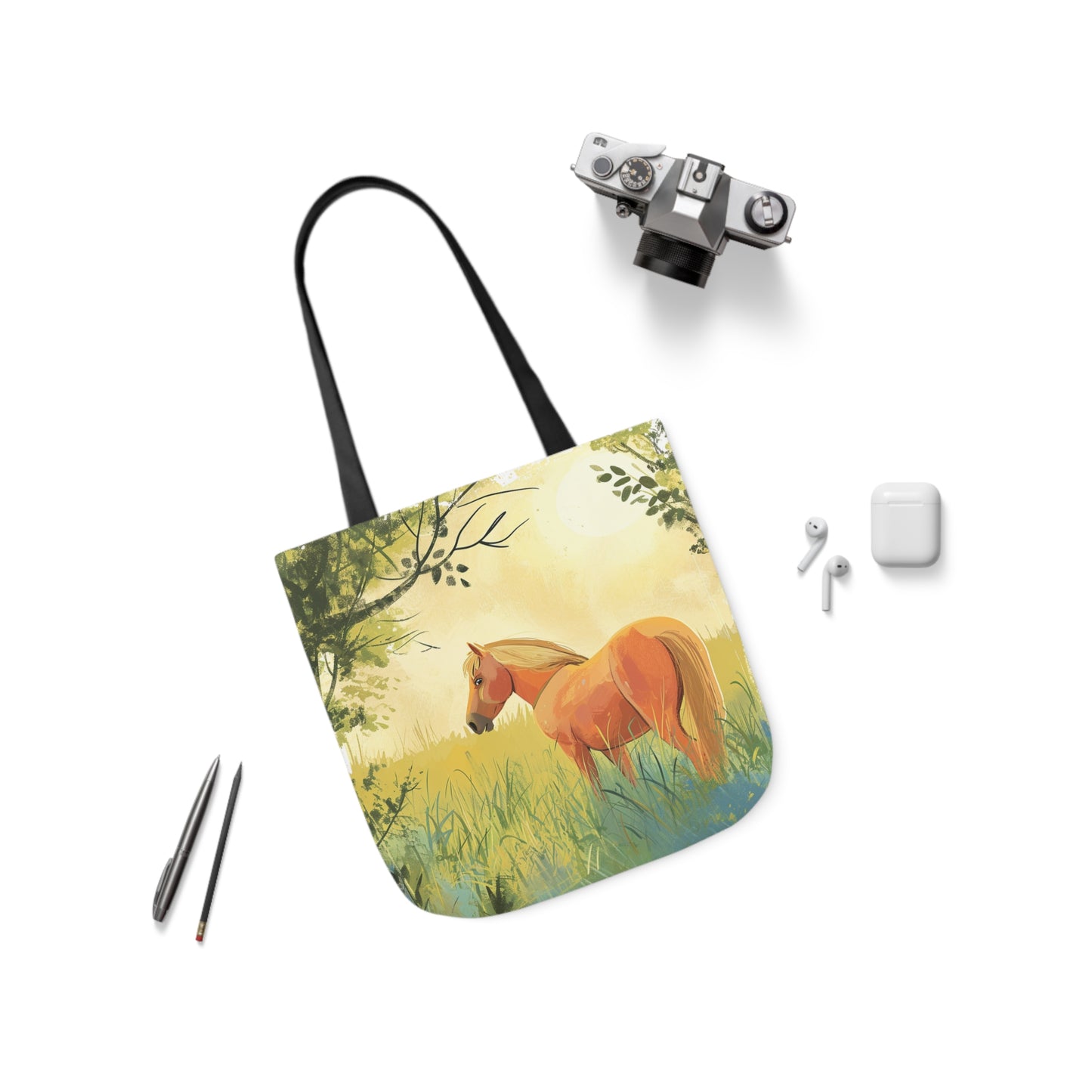 Horse #2 Polyester Canvas Tote Bag (AOP)