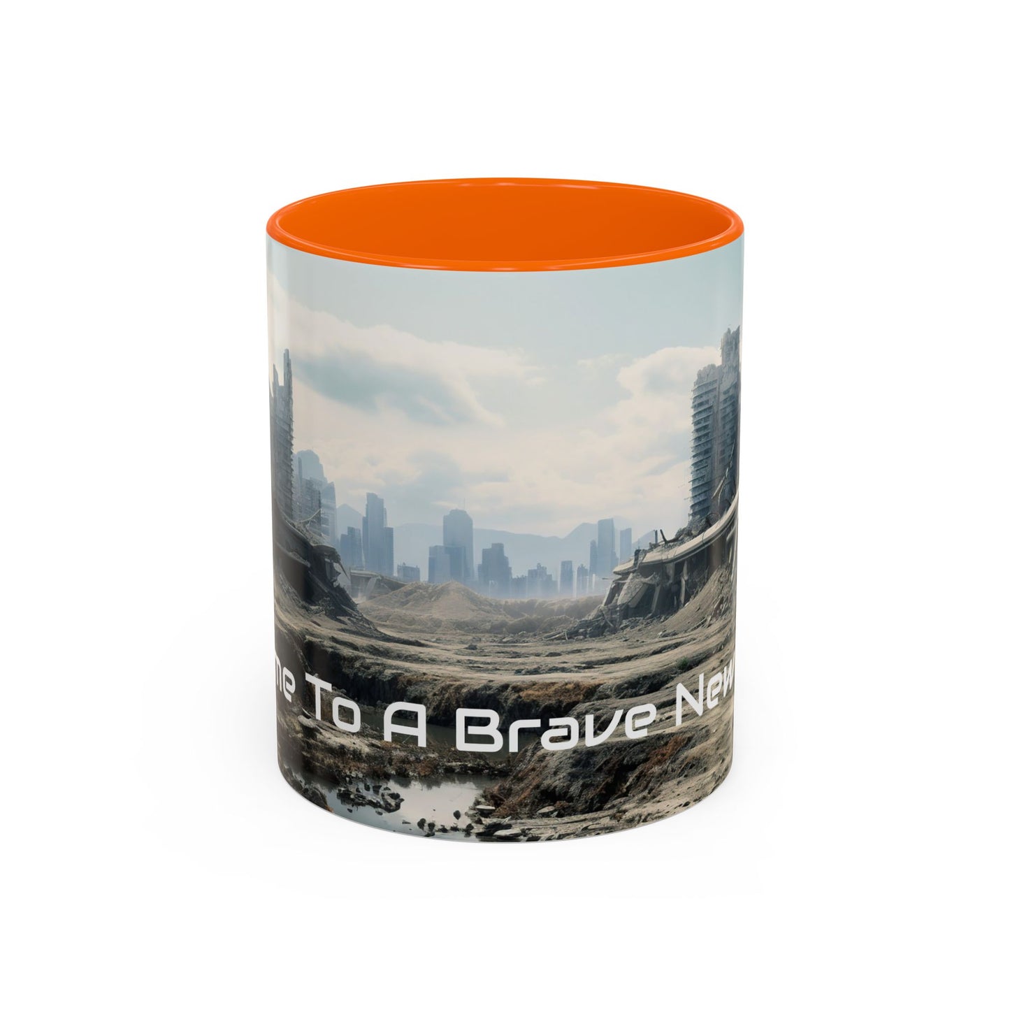 Futuristic Landscape Accent Coffee Mug - Perfect for Sci-Fi Lovers - UK
