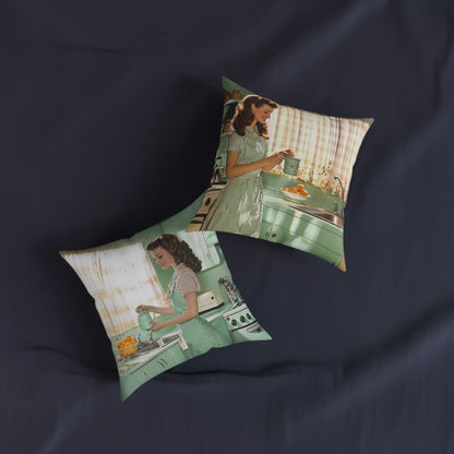 1950s Americana - Square Pillow - UK