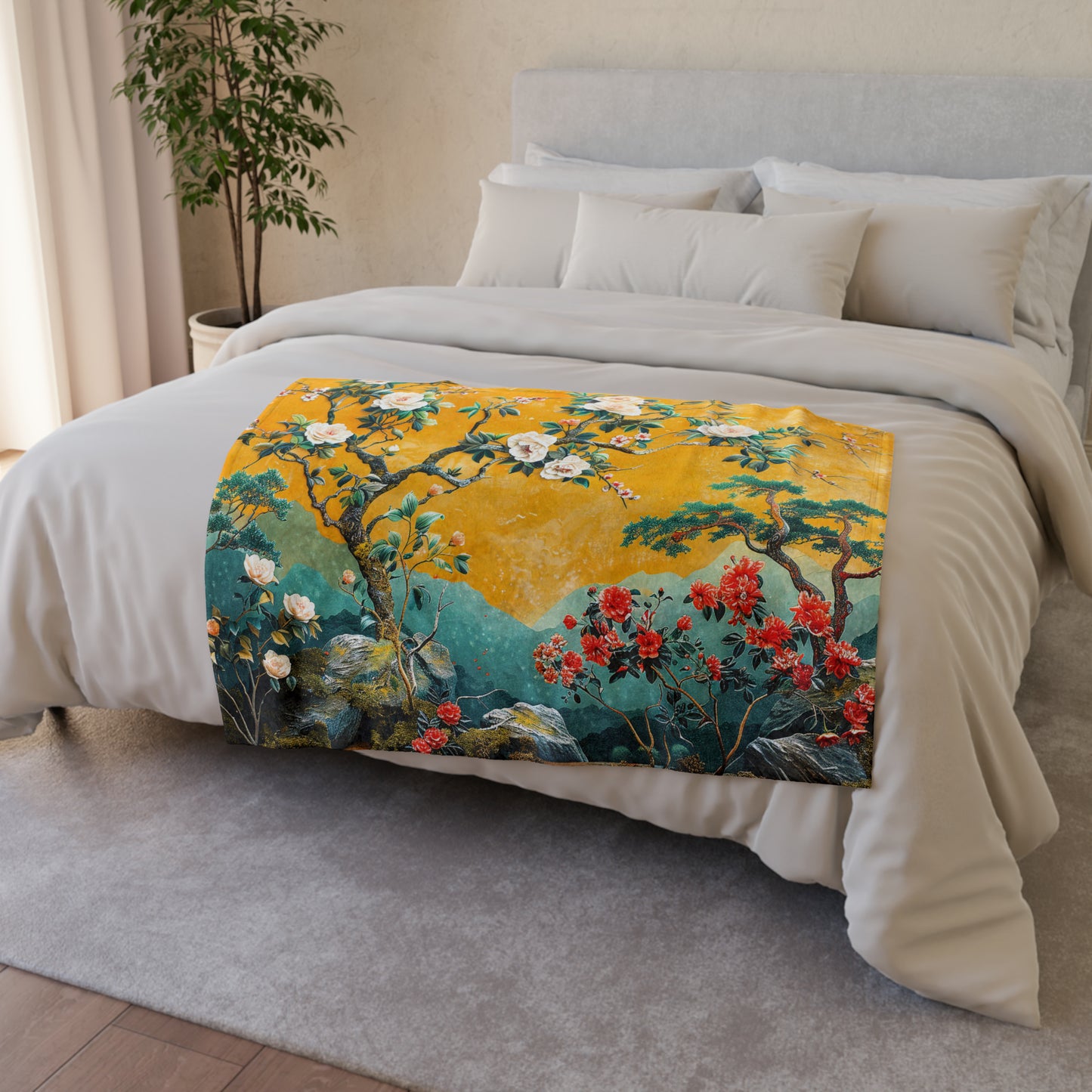 Chinoiserie #4 - Soft Polyester Blanket