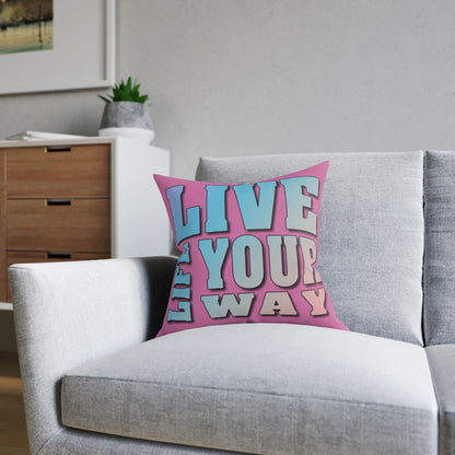 Live Life - Square Pillow - UK