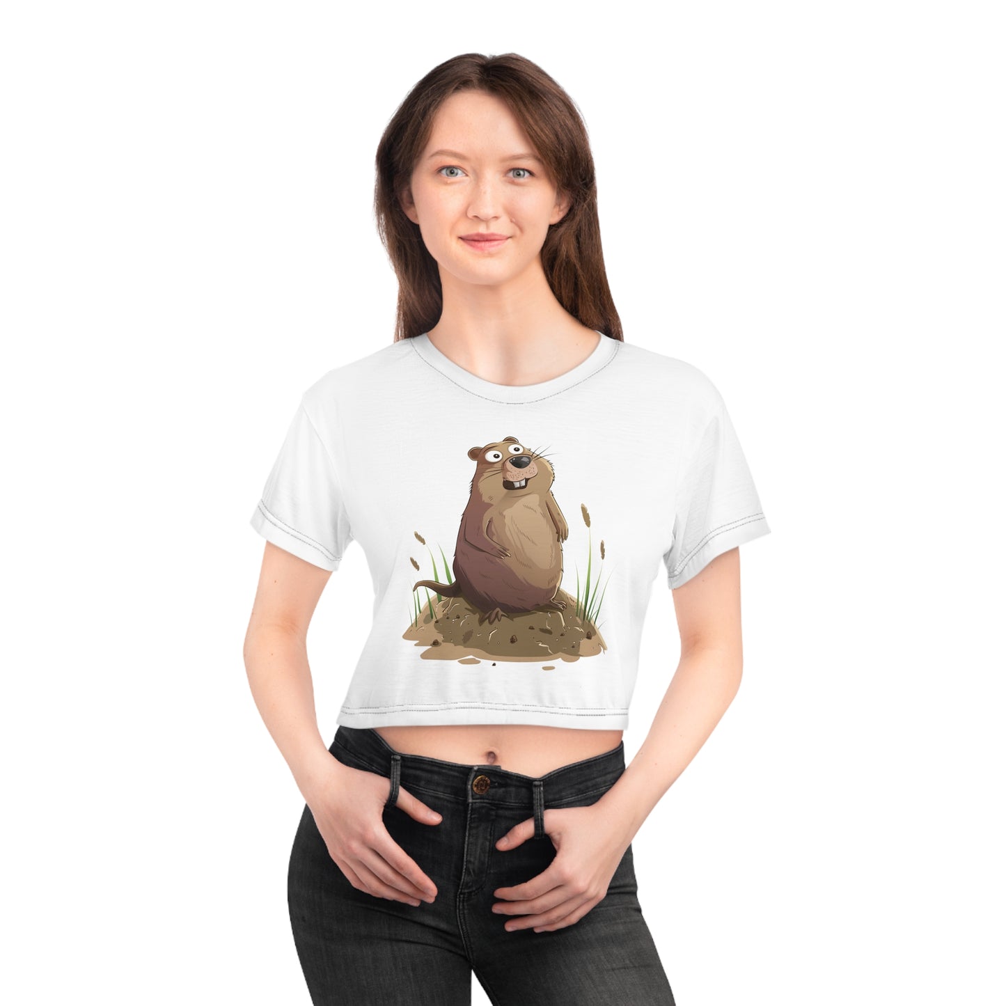 Gopher - Crop Tee (AOP) - USA