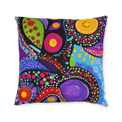 Traditional Aboriginal 4 - Square Pillow - UK