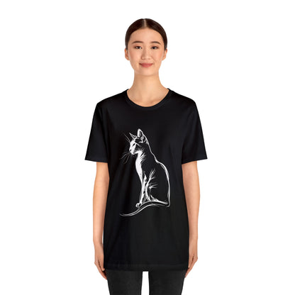 Cat Silhouette #6 - Unisex Jersey Short Sleeve Tee