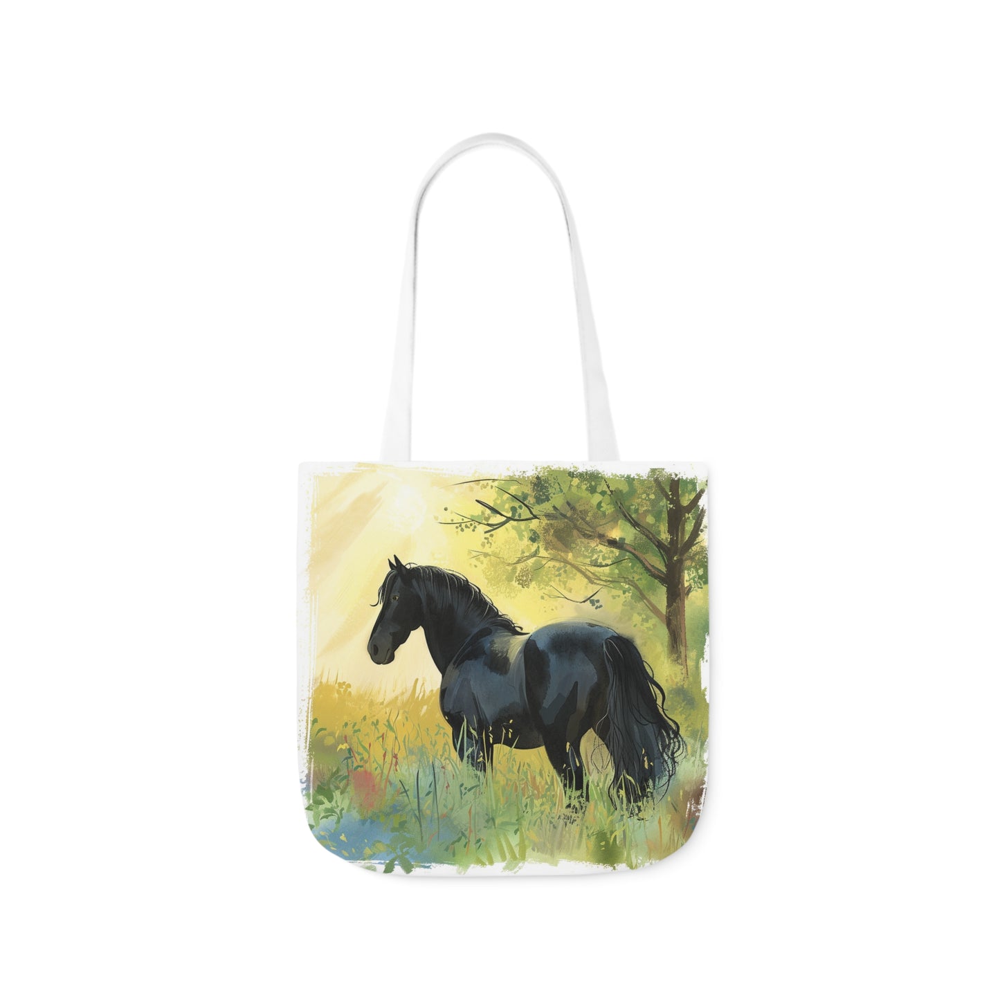 Horse #4 Polyester Canvas Tote Bag (AOP)