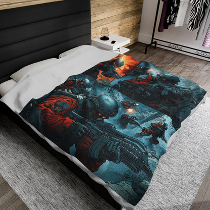 Special Forces Comic Cover 6 - Velveteen Plush Blanket USA