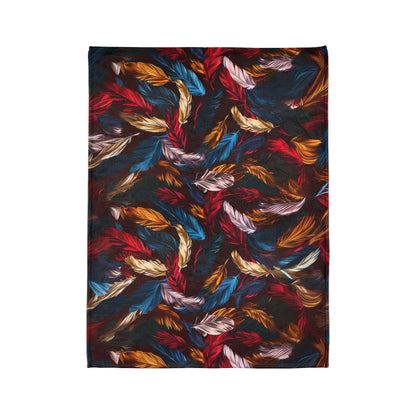 Chinoiseries Feathers - Soft Polyester Blanket