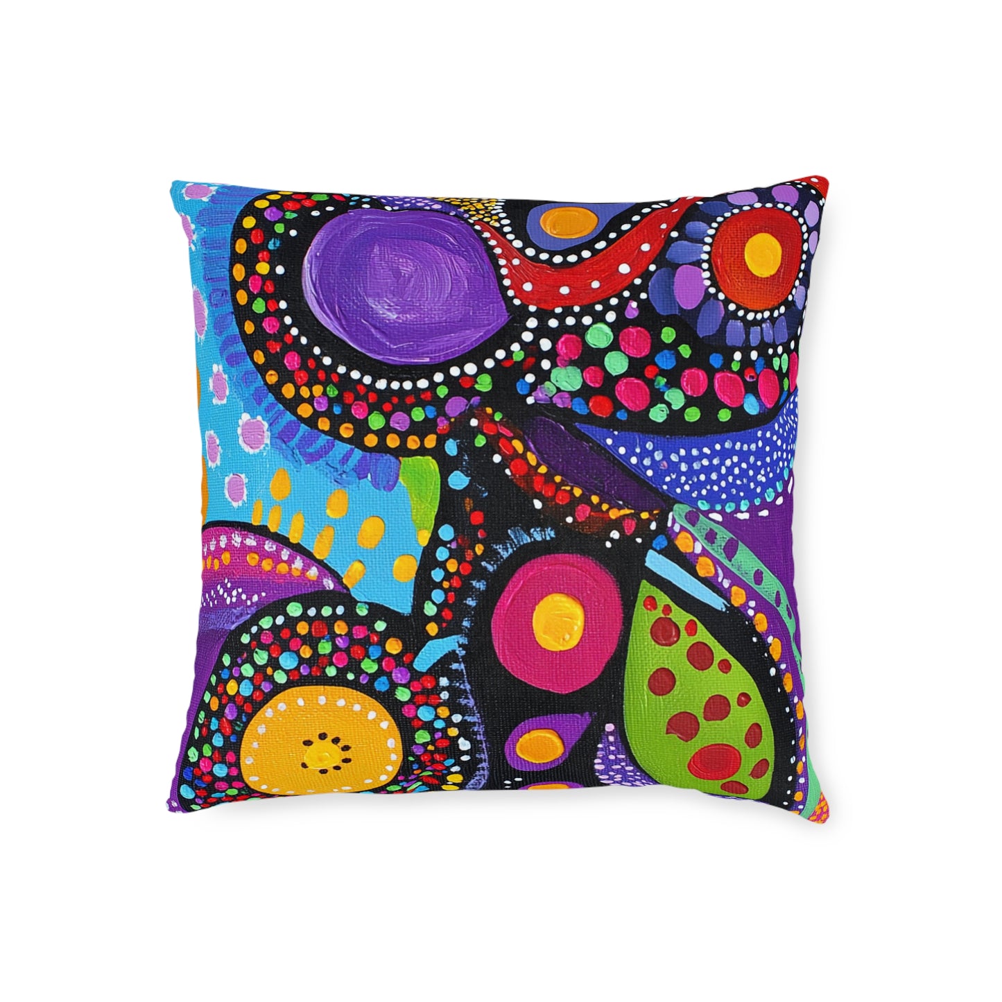 Traditional Aboriginal 4 - Square Pillow - UK