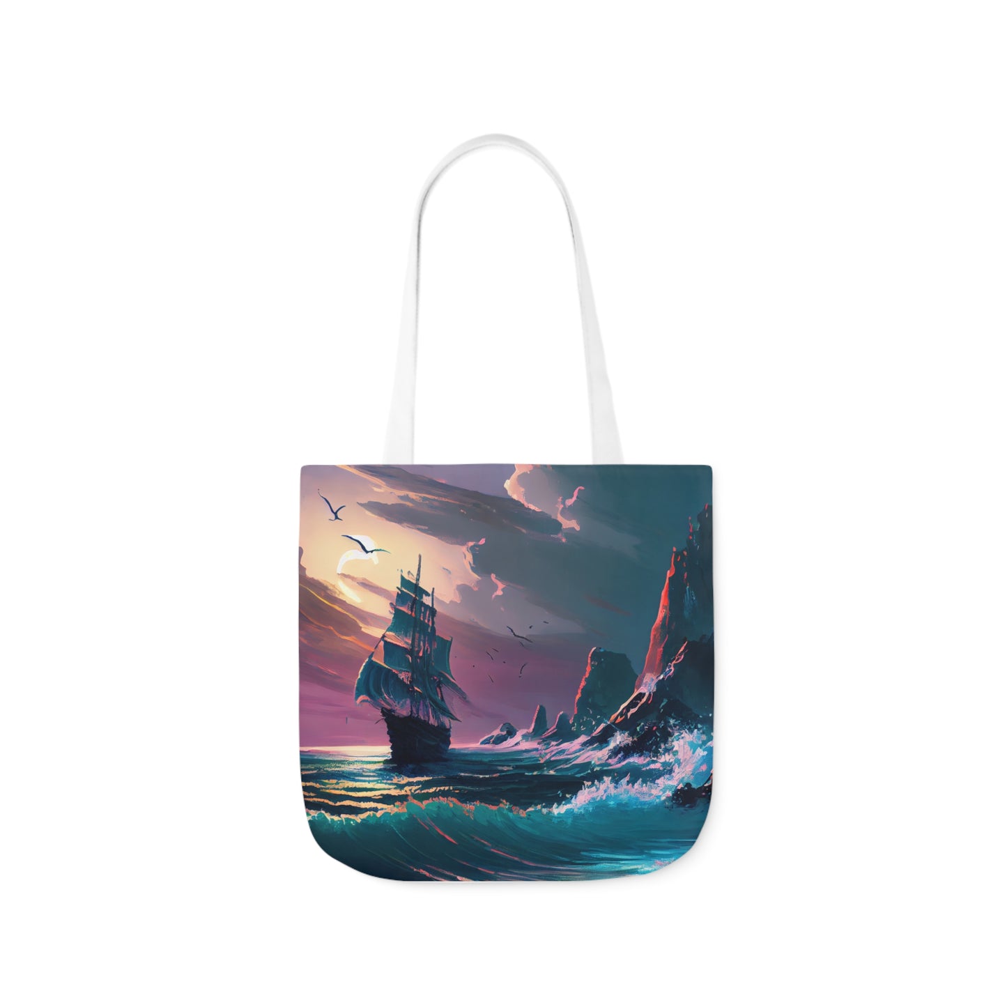 Seascape #5 - Polyester Canvas Tote Bag (AOP)